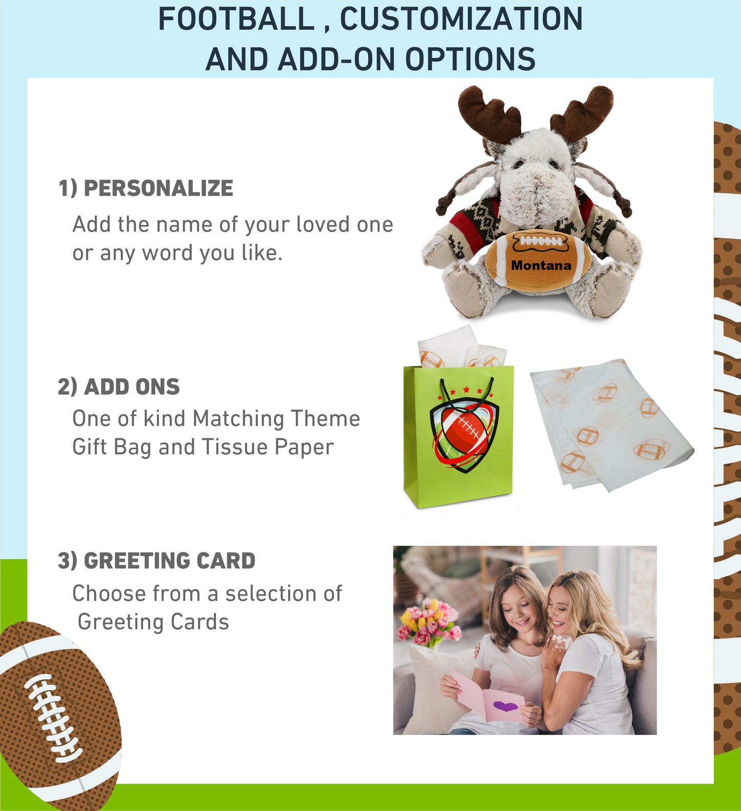 SUPER SOFT PLUSH WITH CLOTHES - MOOSE WITH FOOTBALL PLUSH