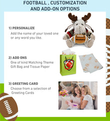 SUPER SOFT PLUSH WITH CLOTHES - MOOSE WITH FOOTBALL PLUSH