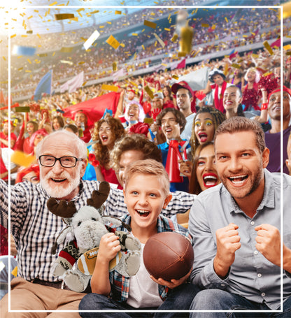 SUPER SOFT PLUSH WITH CLOTHES - MOOSE WITH FOOTBALL PLUSH