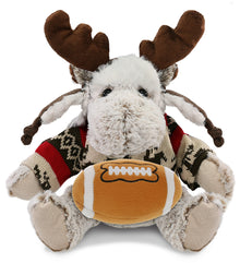SUPER SOFT PLUSH WITH CLOTHES - MOOSE WITH FOOTBALL PLUSH