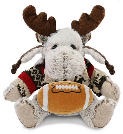 SUPER SOFT PLUSH WITH CLOTHES - MOOSE WITH FOOTBALL PLUSH