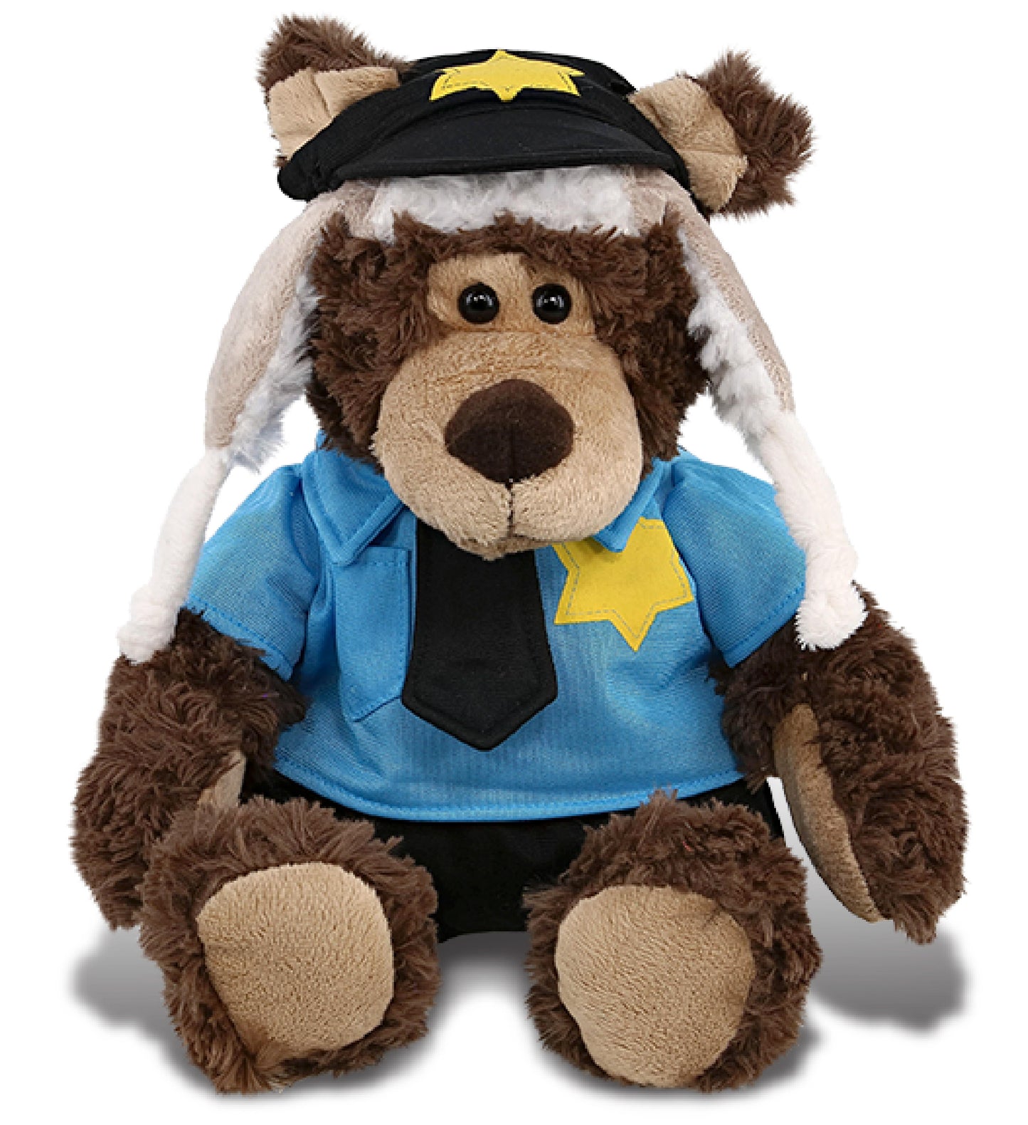 PLUSH POLICE - SUPER SOFT PLUSH WITH CLOTHES - GRIZZLY BEAR