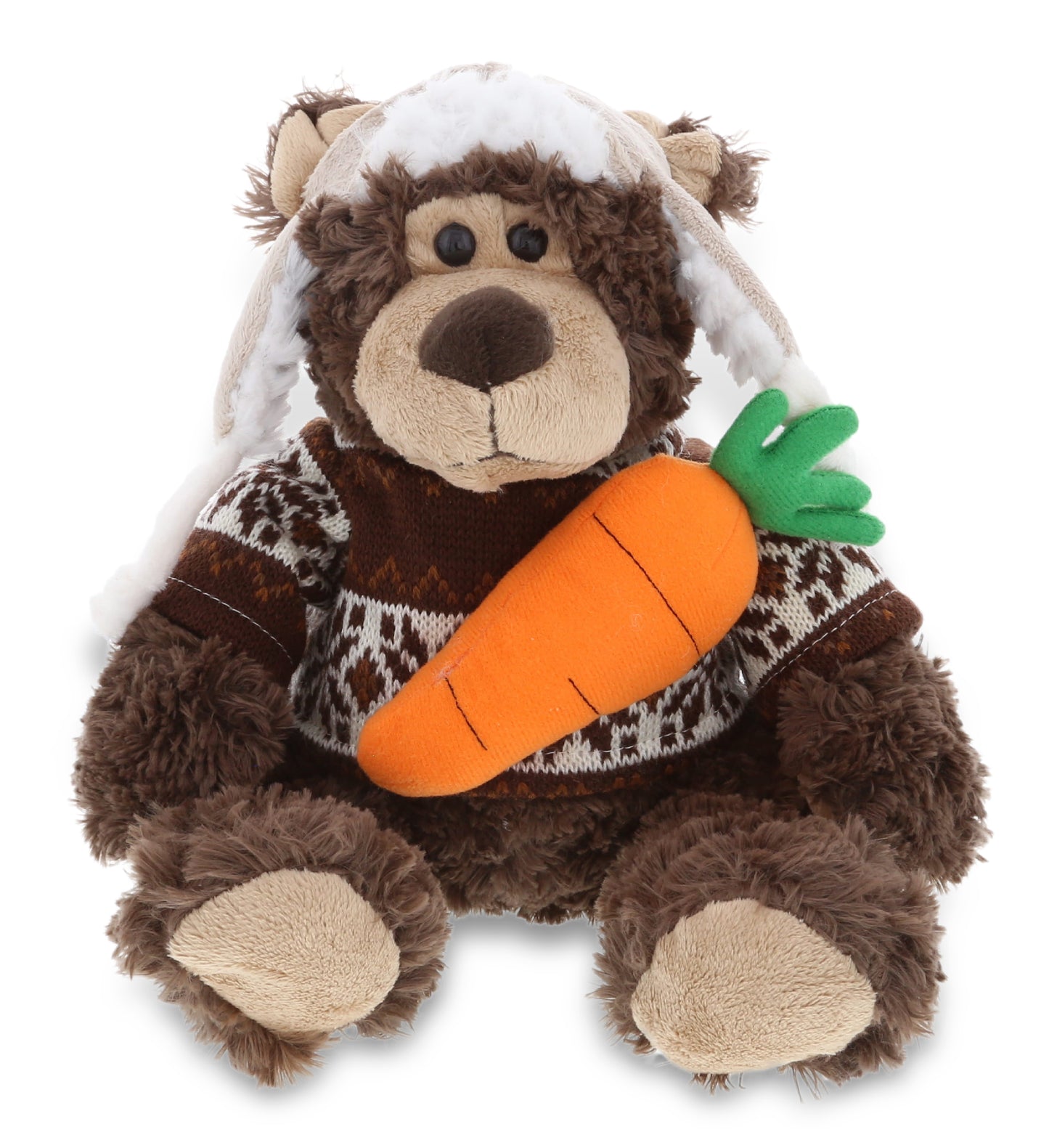 PLUSH CARROT - SUPER SOFT PLUSH WITH CLOTHES - GRIZZLY BEAR