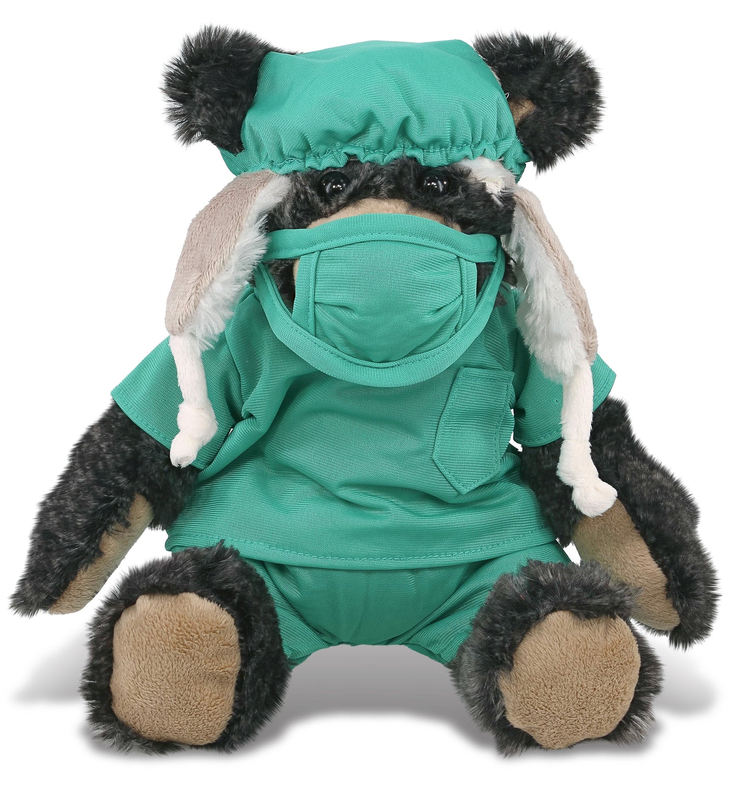 PLUSH DOCTOR - SUPER SOFT PLUSH WITH CLOTHES - BLACK BEAR