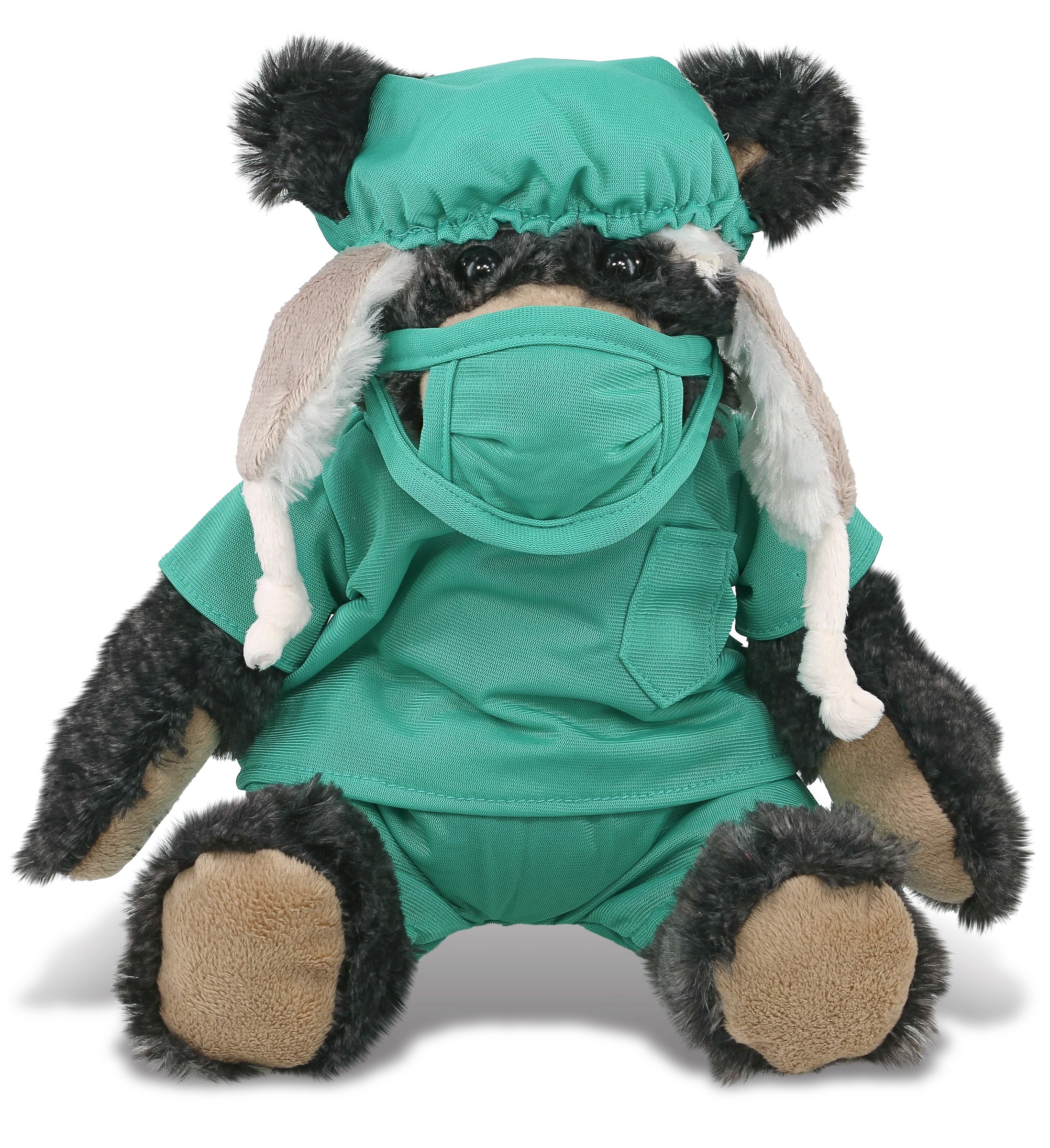 PLUSH DOCTOR - SUPER SOFT PLUSH WITH CLOTHES - BLACK BEAR