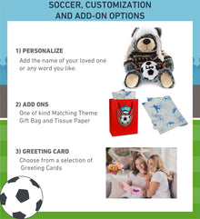 SUPER SOFT PLUSH WITH CLOTHES - BLACK BEAR WITH SOCCER PLUSH