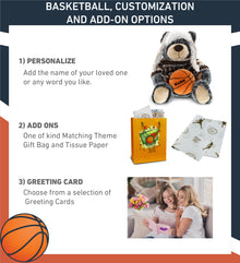 SUPER SOFT PLUSH WITH CLOTHES - BLACK BEAR WITH BASKETBALL PLUSH