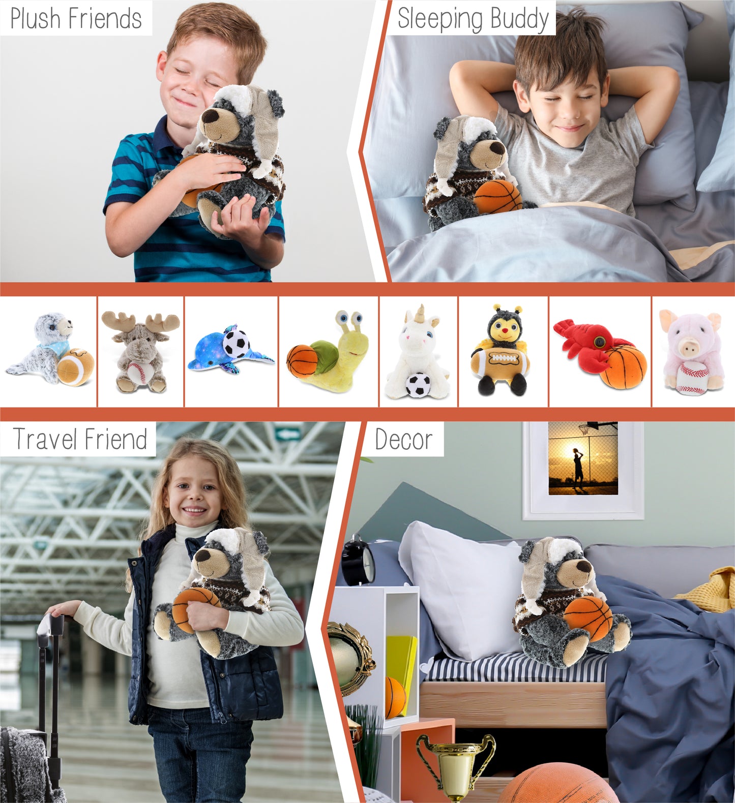 SUPER SOFT PLUSH WITH CLOTHES - BLACK BEAR WITH BASKETBALL PLUSH