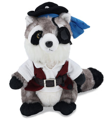 SUPER SOFT PLUSH - RACCOON WITH PIRATE DRESS UP