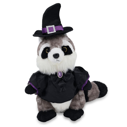 SUPER SOFT PLUSH - RACCOON WITH WITCH DRESS UP