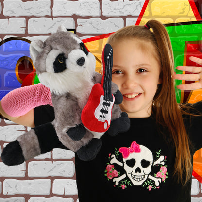SUPER SOFT PLUSH - RACCOON WITH GUITAR ADD ON