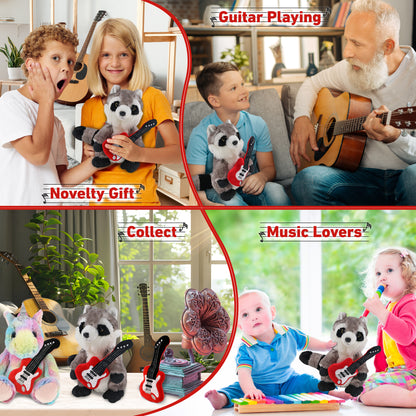 SUPER SOFT PLUSH - RACCOON WITH GUITAR ADD ON