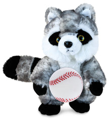 SUPER SOFT PLUSH - RACCOON WITH BASEBALL PLUSH