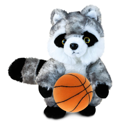SUPER SOFT PLUSH - RACCOON WITH BASKETBALL PLUSH