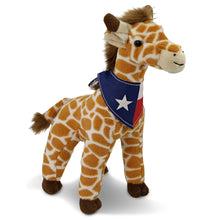 SUPER SOFT PLUSH - WILD SMALL GIRAFFE WITH TEXAS FLAG BANDANA
