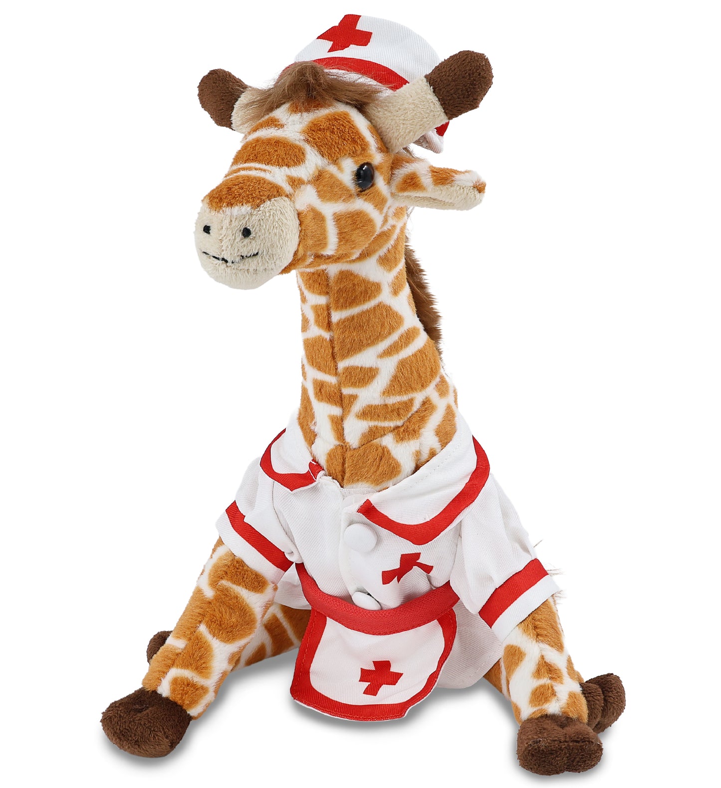 SUPER SOFT PLUSH - WILD SMALL GIRAFFE NURSE DRESS UP