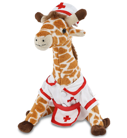 SUPER SOFT PLUSH - WILD SMALL GIRAFFE NURSE DRESS UP