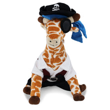 SUPER SOFT PLUSH - WILD SMALL GIRAFFE WITH PIRATE DRESS UP