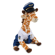 SUPER SOFT PLUSH - WILD SMALL GIRAFFE WITH PILOT DRESS UP