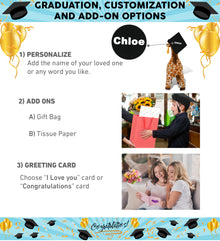 DolliBu Wild Giraffe Graduation Plush with Graduation Cap with Tassel - 10 Inch