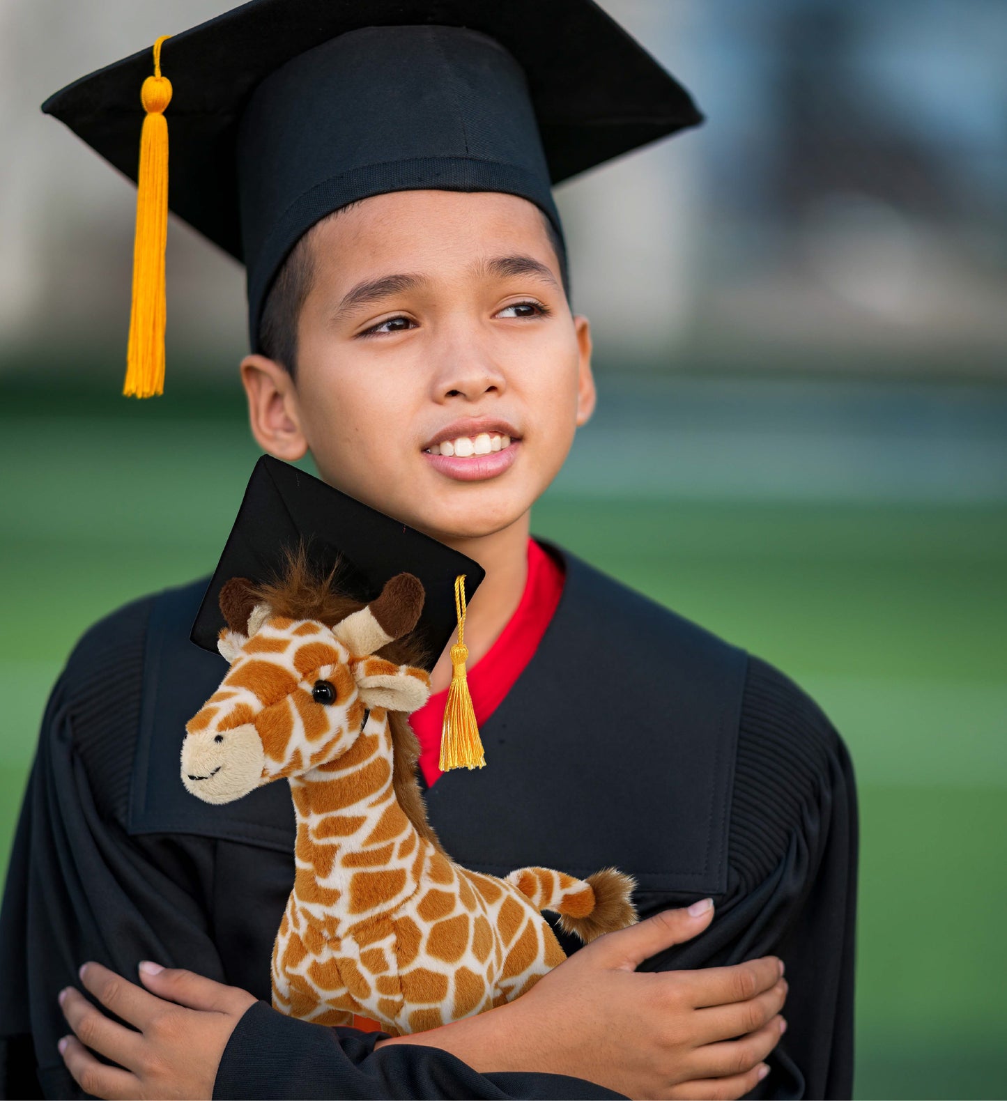 DolliBu Wild Giraffe Graduation Plush with Graduation Cap with Tassel - 10 Inch