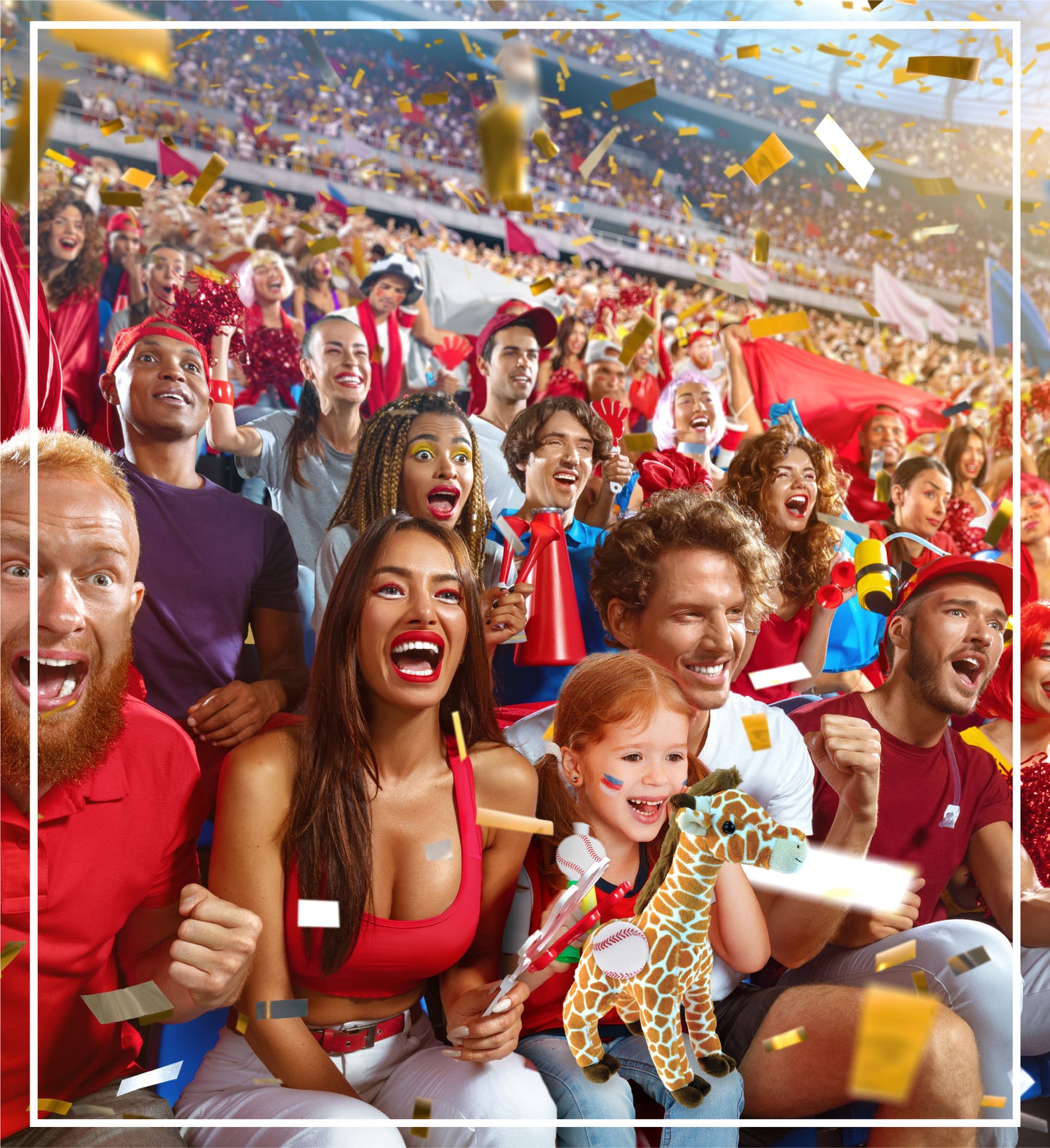 SUPER SOFT PLUSH - WILD LARGE GIRAFFE WITH BASEBALL PLUSH