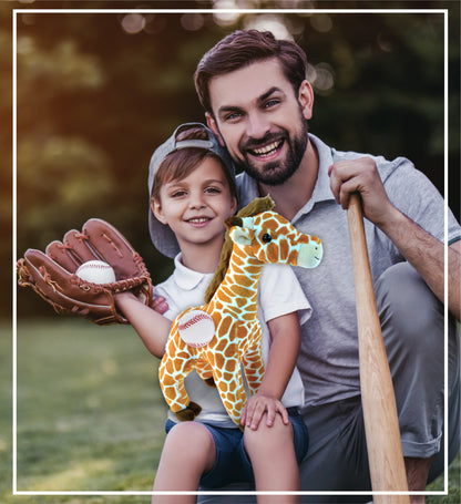 SUPER SOFT PLUSH - WILD LARGE GIRAFFE WITH BASEBALL PLUSH