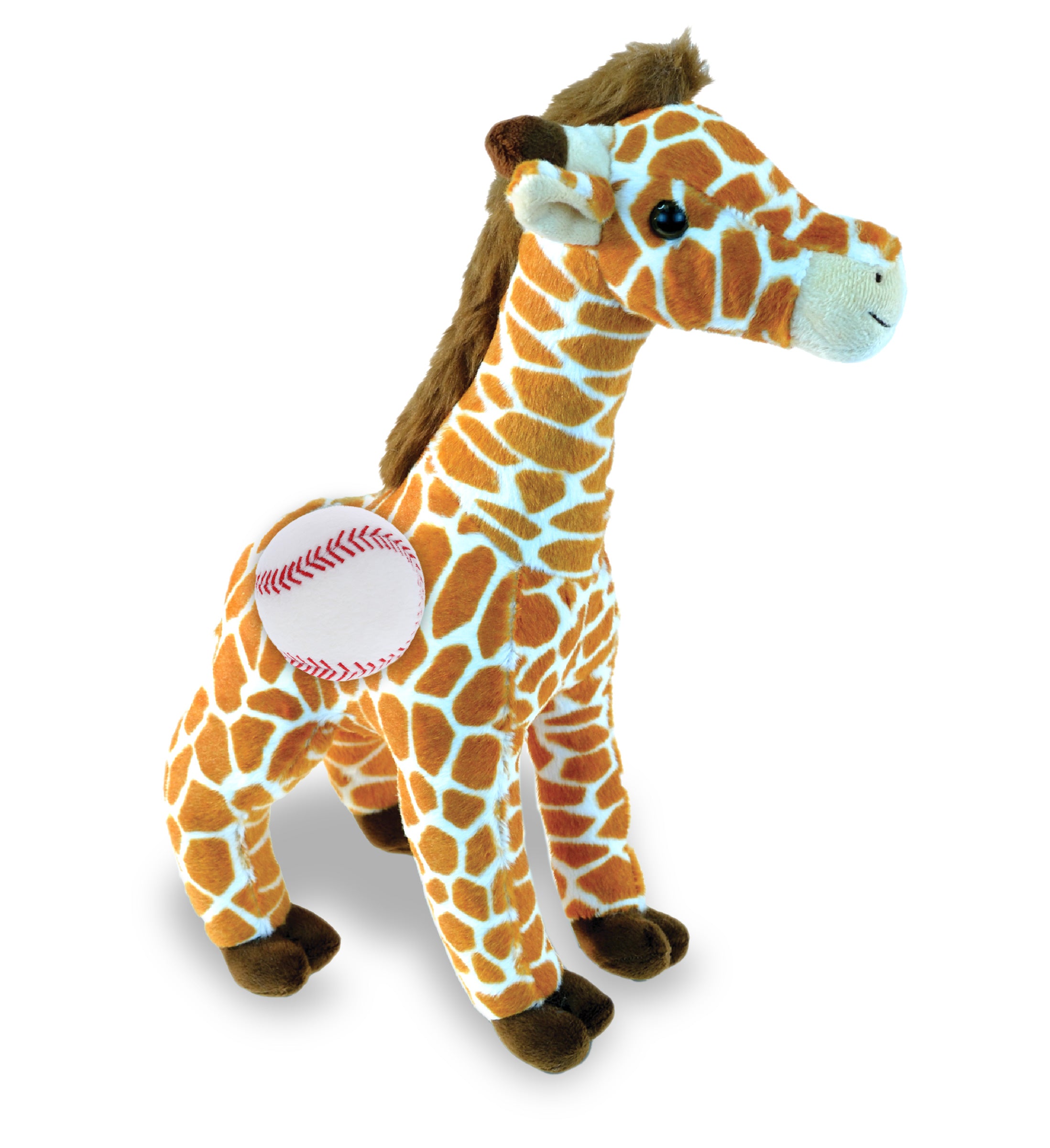 SUPER SOFT PLUSH - WILD LARGE GIRAFFE WITH BASEBALL PLUSH