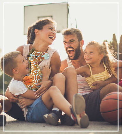 SUPER SOFT PLUSH - WILD LARGE GIRAFFE WITH BASKETBALL PLUSH