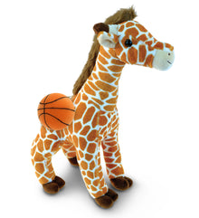 SUPER SOFT PLUSH - WILD LARGE GIRAFFE WITH BASKETBALL PLUSH