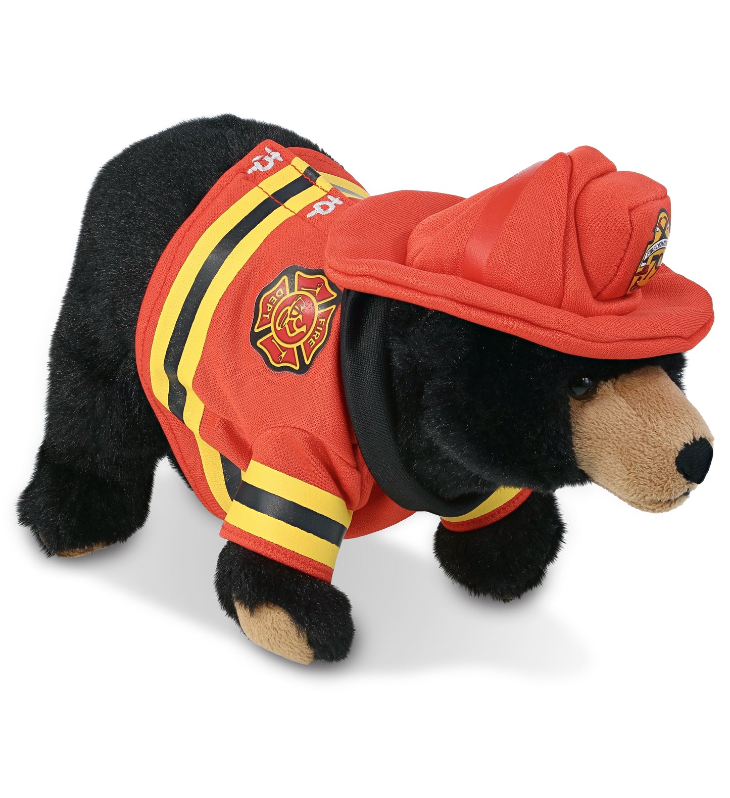 PLUSH FIREMAN - SUPER SOFT PLUSH - WILD SMALL BLACK BEAR