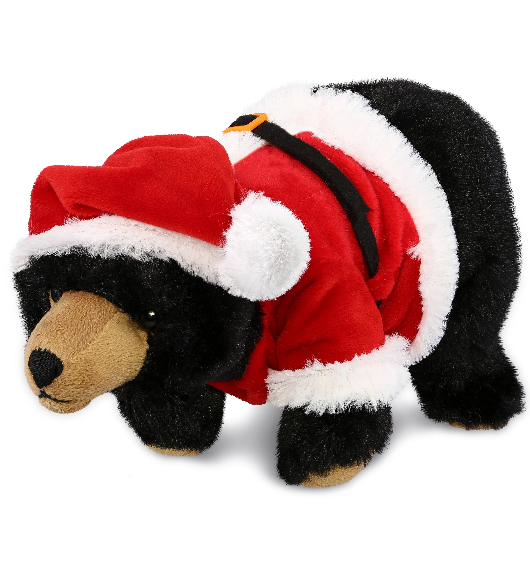 PLUSH SANTA - SUPER SOFT PLUSH - WILD SMALL BLACK BEAR
