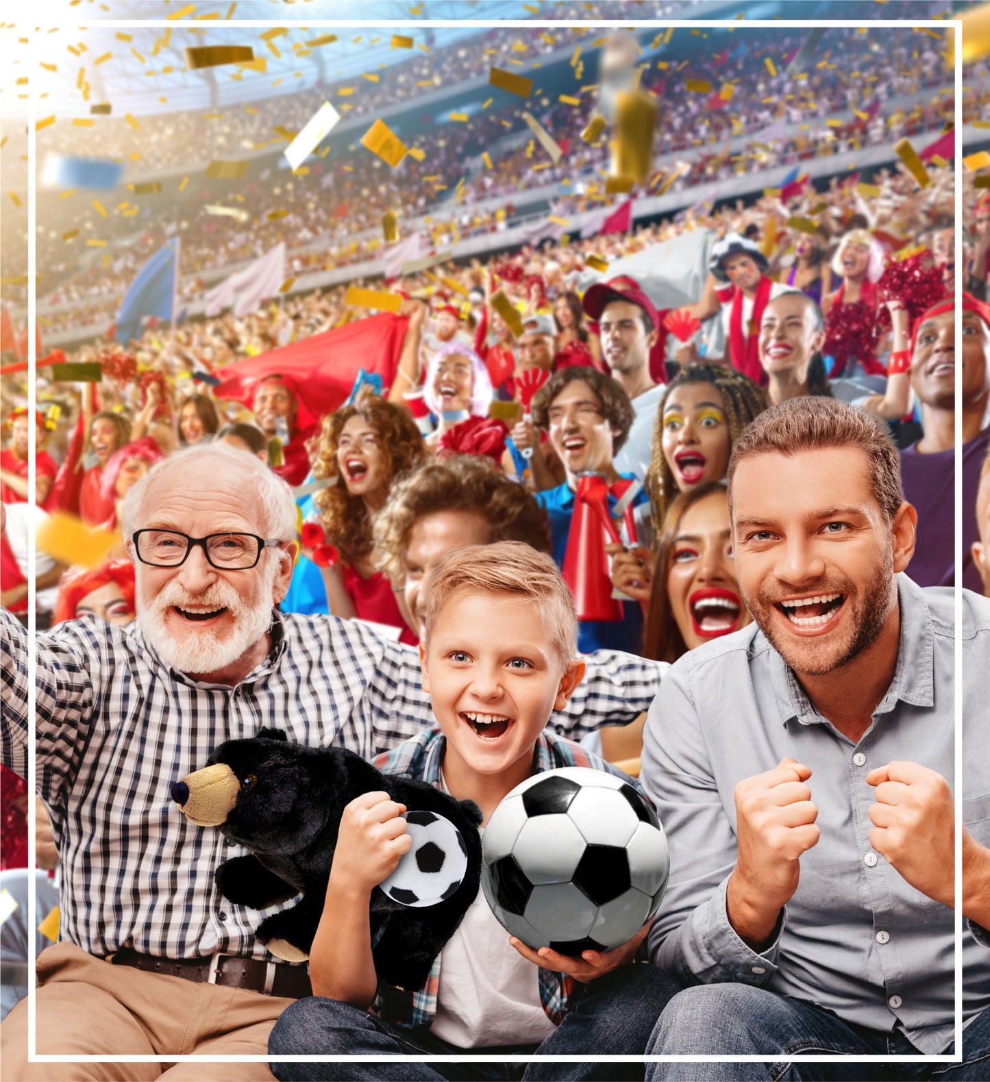 SUPER SOFT PLUSH - WILD SMALL BLACK BEAR WITH SOCCER PLUSH