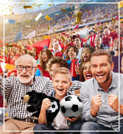 SUPER SOFT PLUSH - WILD SMALL BLACK BEAR WITH SOCCER PLUSH