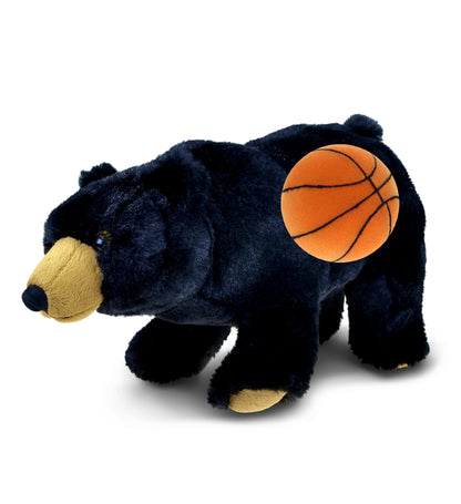 SUPER SOFT PLUSH - WILD SMALL BLACK BEAR WITH BASKETBALL PLUSH