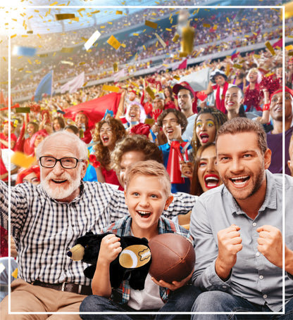 SUPER SOFT PLUSH - WILD SMALL BLACK BEAR WITH FOOTBALL PLUSH