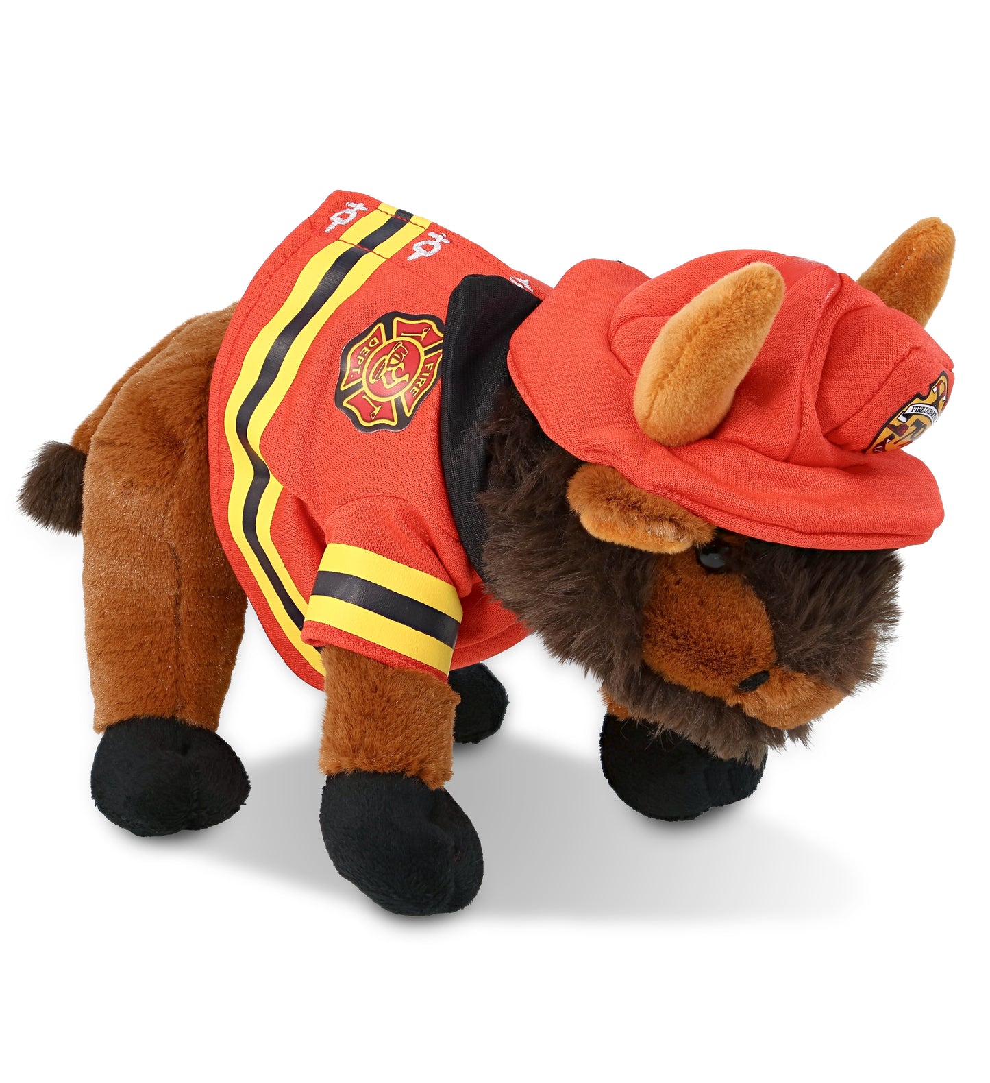 PLUSH FIREMAN - SUPER SOFT PLUSH - WILD SMALL BUFFALO