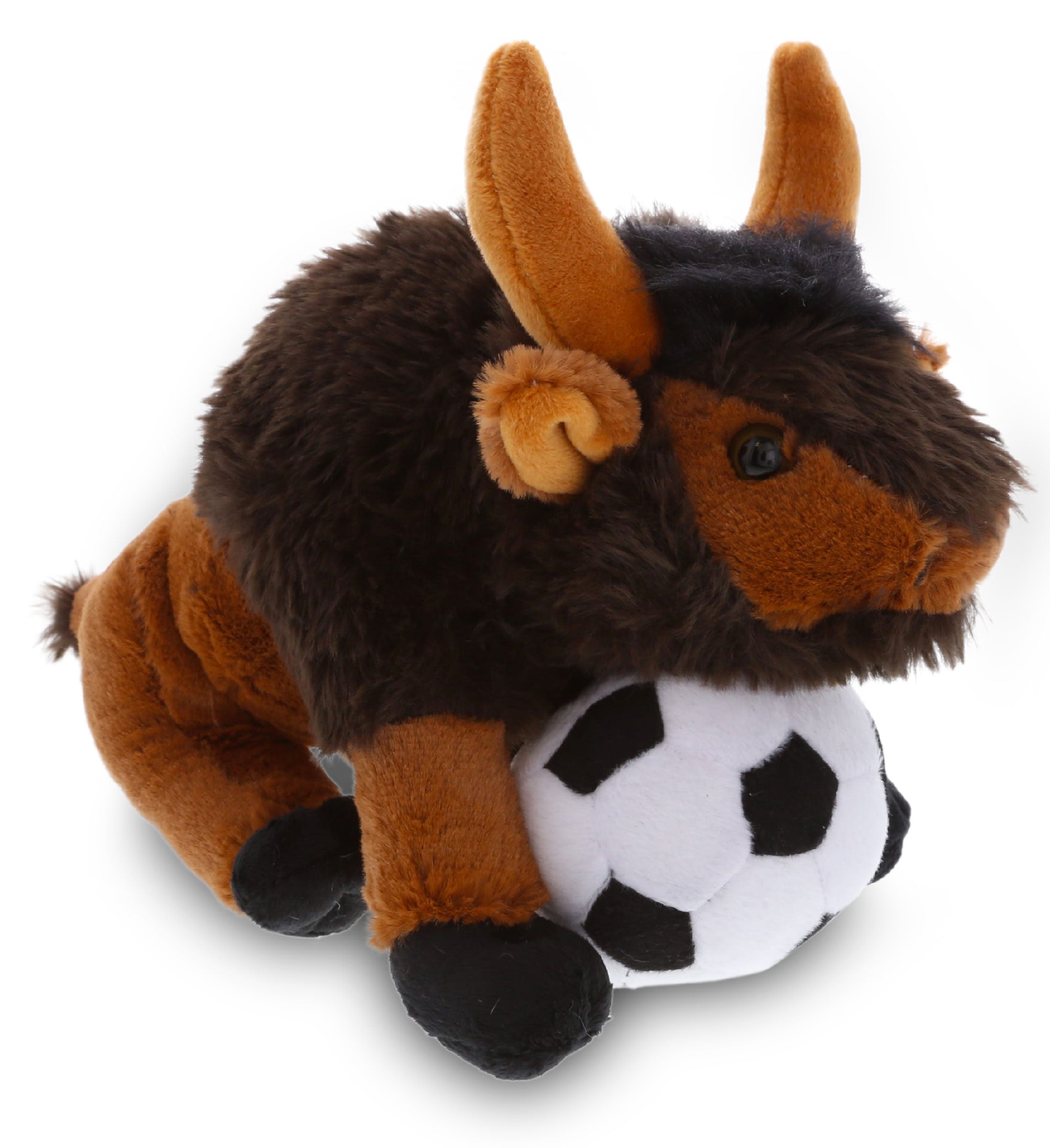 PLUSH SOCCER BALL - SUPER SOFT PLUSH - WILD SMALL BUFFALO