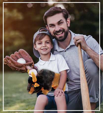 SUPER SOFT PLUSH - WILD LARGE BUFFALO XL WITH BASEBALL PLUSH