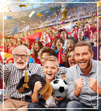 SUPER SOFT PLUSH - WILD LARGE BUFFALO XL WITH SOCCER PLUSH