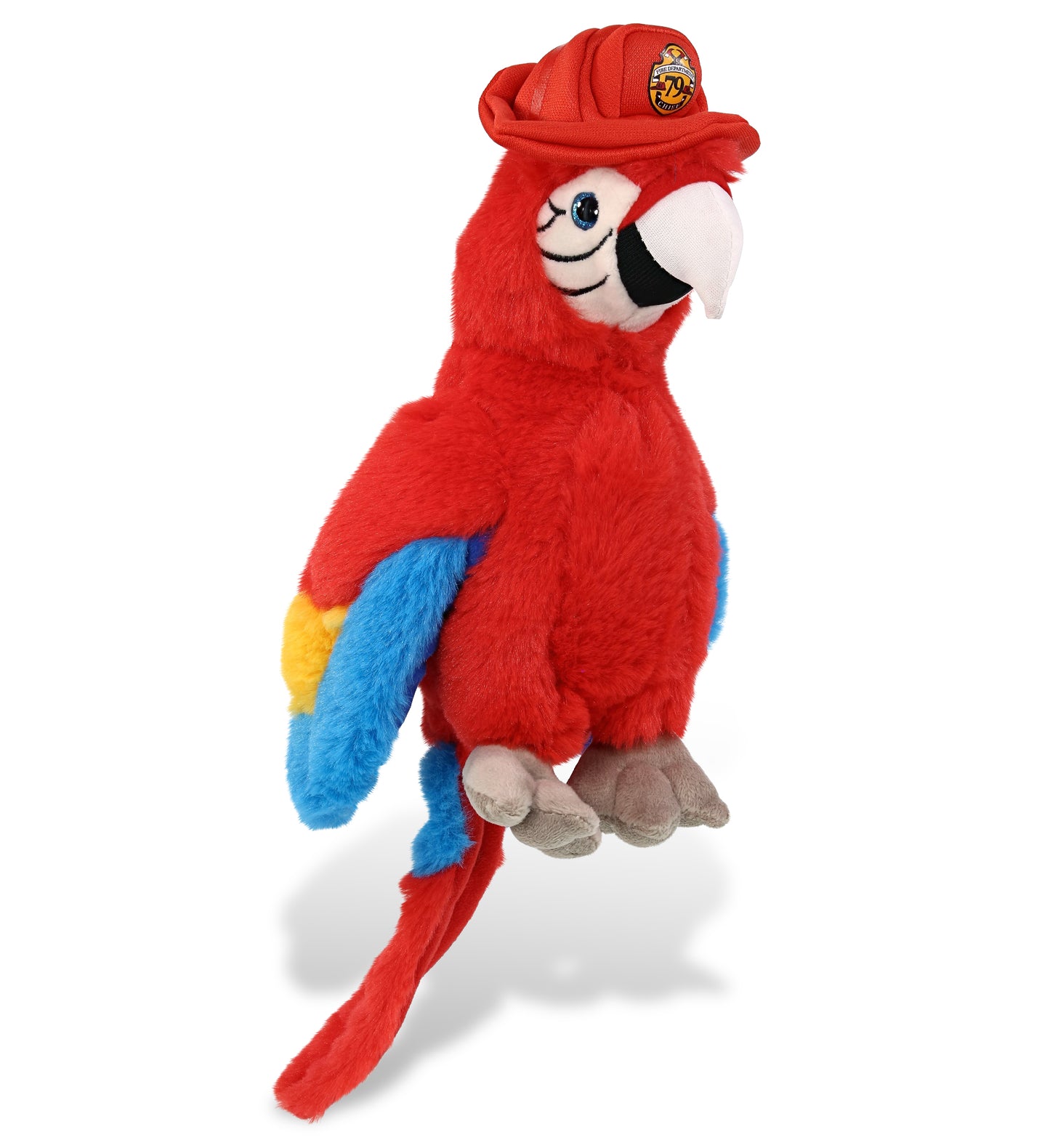 PLUSH FIREMAN - SUPER SOFT PLUSH - RED PARROT