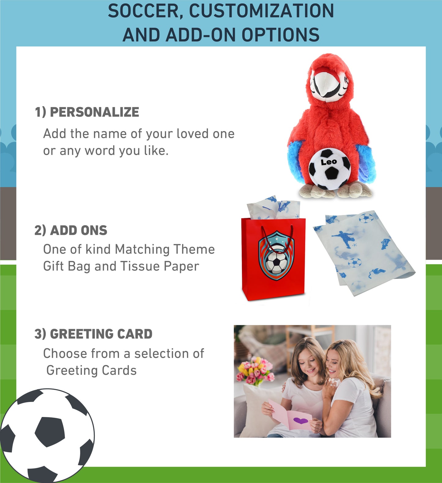 SUPER SOFT PLUSH - RED PARROT WITH SOCCER PLUSH