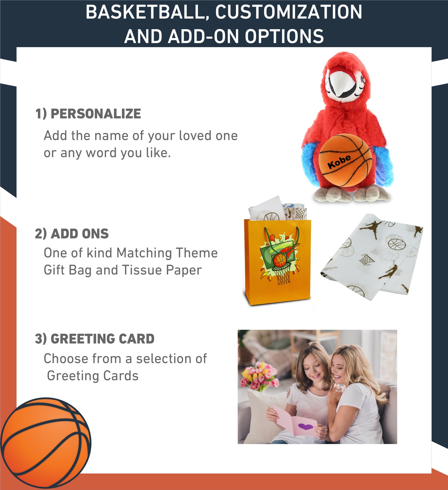 SUPER SOFT PLUSH - RED PARROT WITH BASKETBALL PLUSH