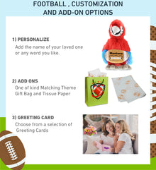 SUPER SOFT PLUSH - RED PARROT WITH FOOTBALL PLUSH