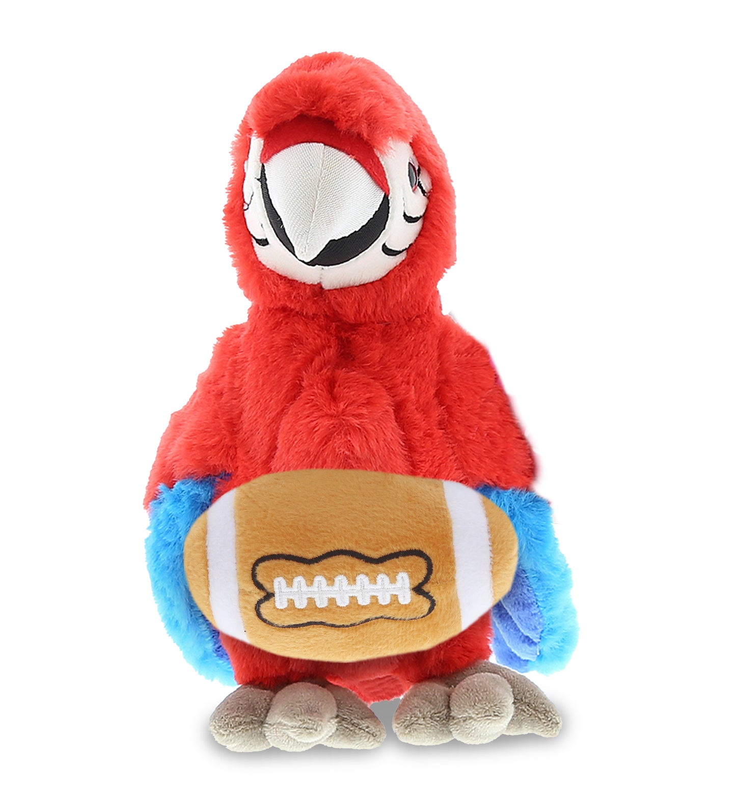 SUPER SOFT PLUSH - RED PARROT WITH FOOTBALL PLUSH