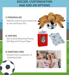 SUPER SOFT PLUSH - BROWN SPIDER WITH SOCCER PLUSH