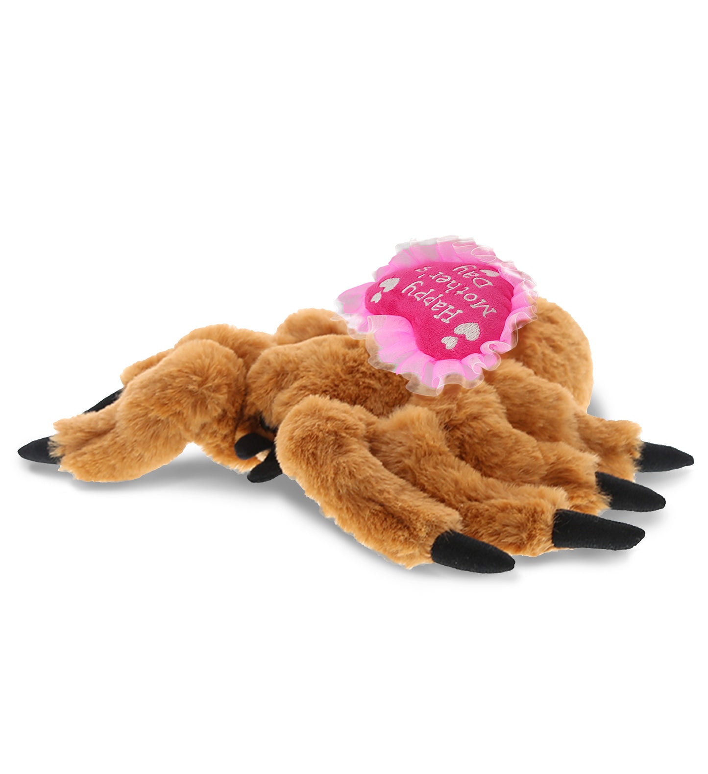 PLUSH MOTHERS DAY HEART - SUPER SOFT PLUSH - BROWN SPIDER