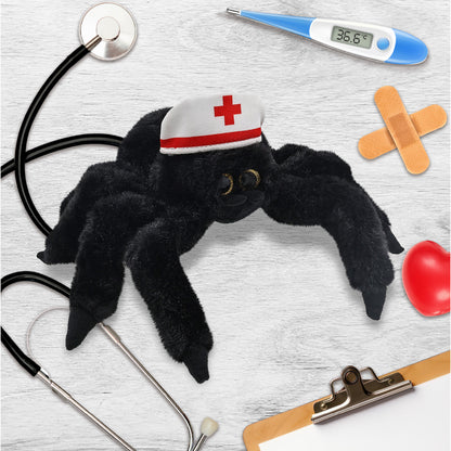 SUPER SOFT PLUSH - BLACK SPIDER NURSE