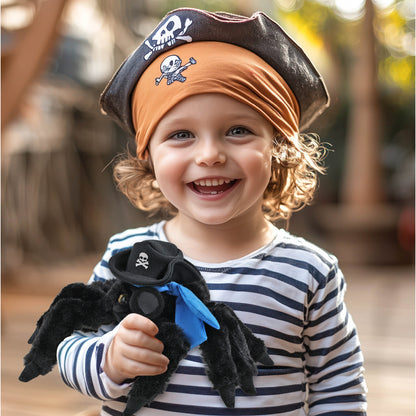 SUPER SOFT PLUSH - BLACK SPIDER PIRATE DRESS UP