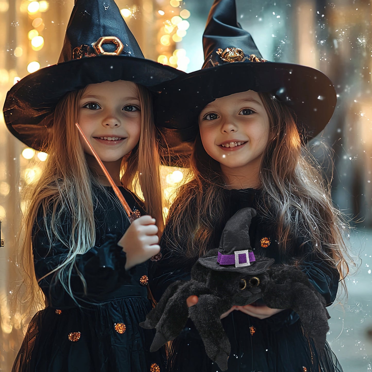 SUPER SOFT PLUSH - BLACK SPIDER WITCH DRESS UP